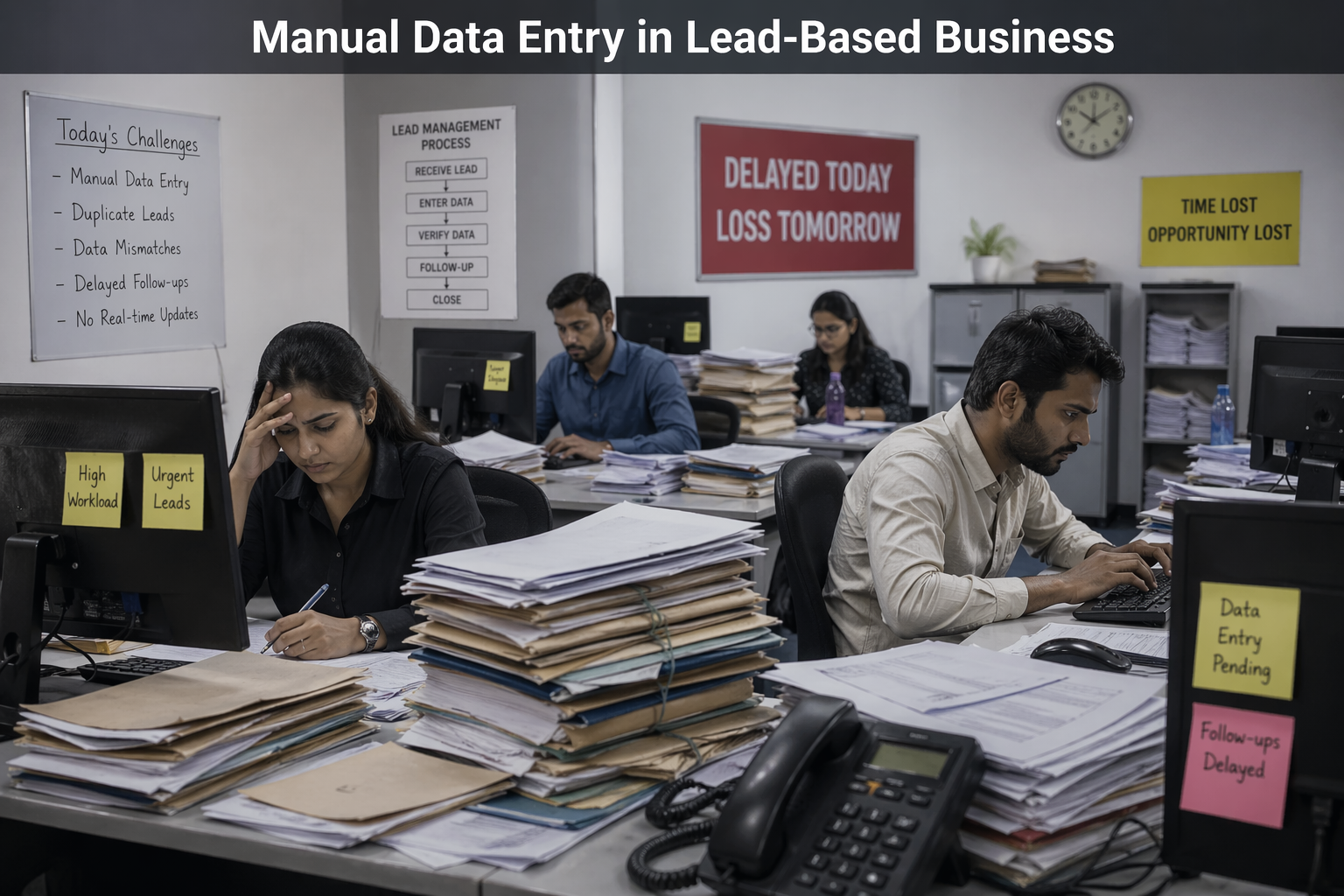 Manual Data Entry for Service Businesses. before taking data & Ai automation services from Vertech Digital